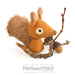 CHIBI Squirrel Acorns Ecureuil Glands Amigurumi Crochet THUMB 3 FROG and TOAD Créations